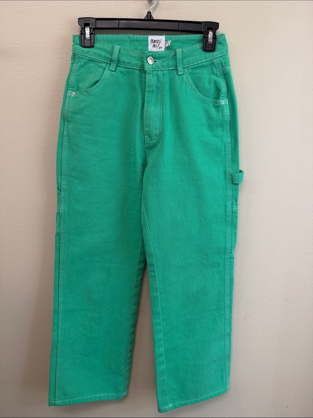 Princess Polly Mint Green Denim Jeans Sz2